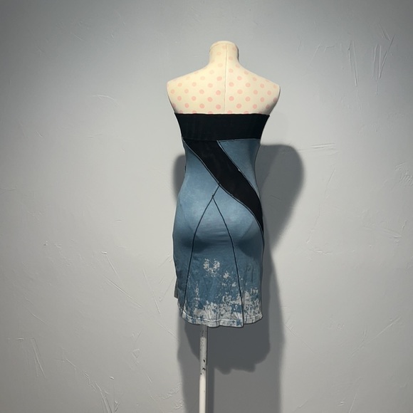 SALVAGE lace up blue tunic tupe top dress - Picture 8 of 8